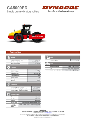 Walzenzüge Dynapac CA 5000 PD