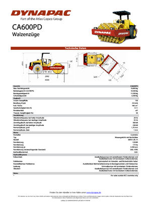 Walzenzüge Dynapac CA 600 PD
