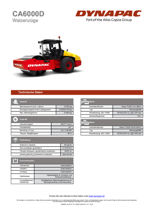 Walzenzüge Dynapac CA 6000 D