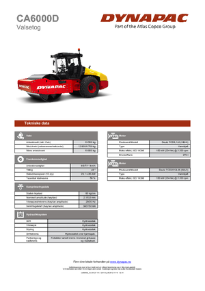 Walzenzüge Dynapac CA 6000 D