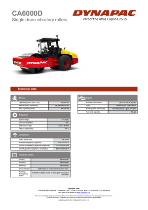 Walzenzüge Dynapac CA 6000 D