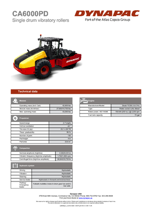 Walzenzüge Dynapac CA 6000 PD