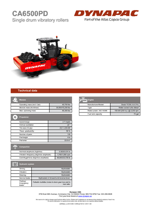 Walzenzüge Dynapac CA 6500 PD