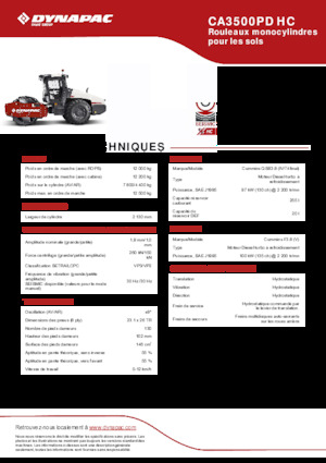 Walzenzüge Dynapac CA3500PD HC