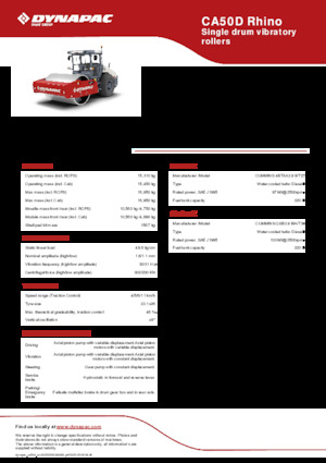 Walzenzüge Dynapac CA50D Rhino