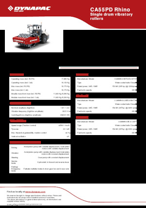 Walzenzüge Dynapac CA55PD Rhino