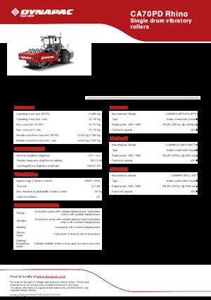 Walzenzüge Dynapac CA70PD Rhino