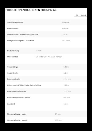 Walzenzüge Caterpillar CP12GC