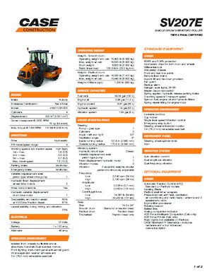 Walzenzüge Case SV207E