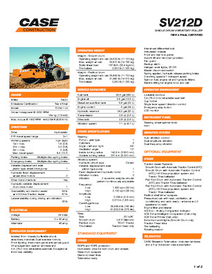 Walzenzüge Case SV212D