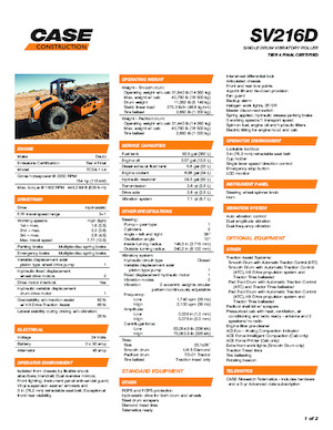 Walzenzüge Case SV216D