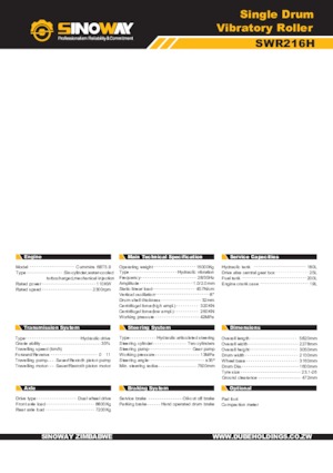 Walzenzüge Sinoway SWR216H