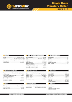 Walzenzüge Sinoway SWR218