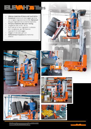 Senkrechtmast-Arbeitsbühnen Faraone Elevah 75 Tires
