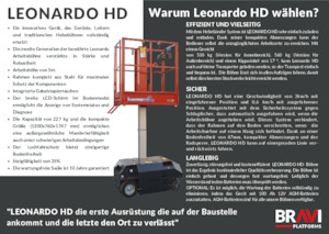 Senkrechtmast-Arbeitsbühnen Bravi Leonardo HD