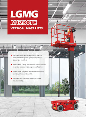 Senkrechtmast-Arbeitsbühnen LGMG  M1230TE
