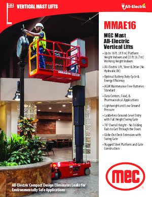 Senkrechtmast-Arbeitsbühnen MEC MMAE16
