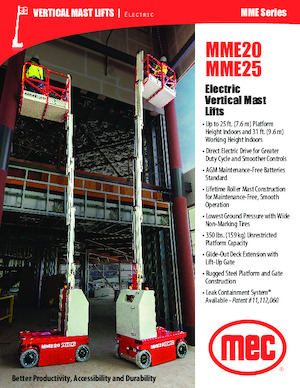 Senkrechtmast-Arbeitsbühnen MEC MME20