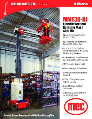 Senkrechtmast-Arbeitsbühnen MEC MME30-RJ
