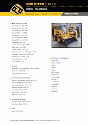 Kompaktlader PowerPlus PSL1000S-III