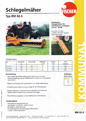 Böschungsmäher Fischer RM 1502-S