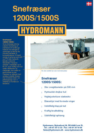 Schneefräsen Hydromann 1500 S
