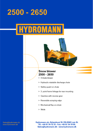 Schneefräsen Hydromann 2500