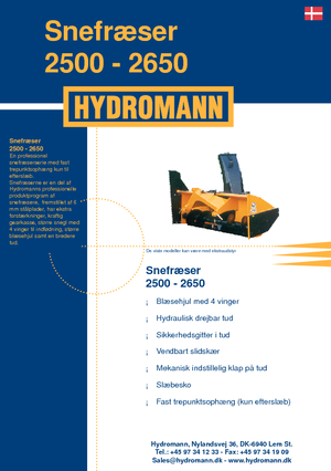 Schneefräsen Hydromann 2500