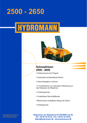 Schneefräsen Hydromann 2500