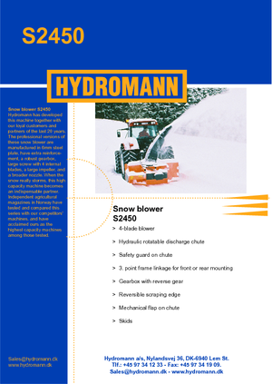 Schneefräsen Hydromann S 2450