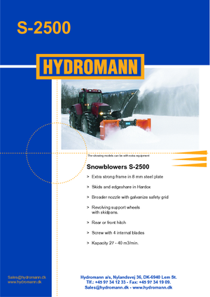 Schneefräsen Hydromann S 2500