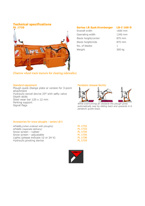 Leicht-Schneepflüge Hydrac LB I 160
