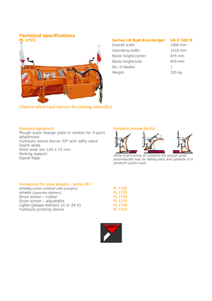 Leicht-Schneepflüge Hydrac LB I 180