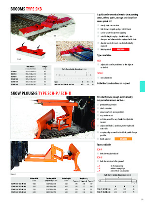 Leicht-Schneepflüge Bauer SCH-P 240