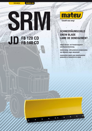Leicht-Schneepflüge Matev SRM-FB 140 CD JD