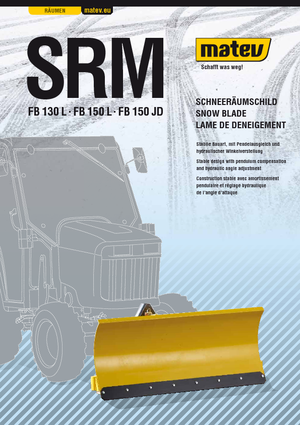 Leicht-Schneepflüge Matev SRM-FB 130 L