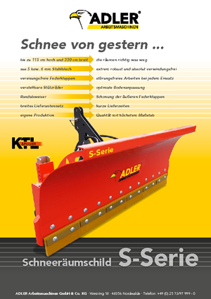 Federklappen-Schneepflüge Adler S 300