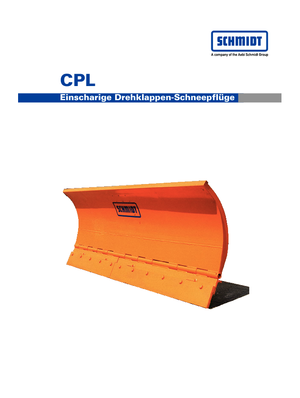 Drehklappen-Schneepflüge Schmidt CPL 21 *