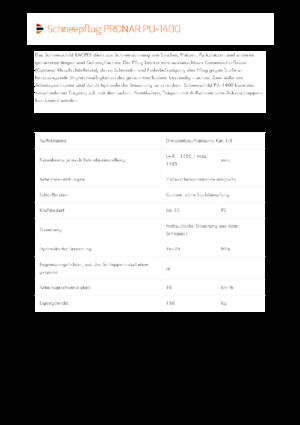 Drehklappen-Schneepflüge Pronar PU 1400