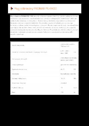 Drehklappen-Schneepflüge Pronar PU 1400