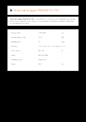Drehklappen-Schneepflüge Pronar PU-T20