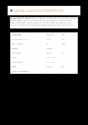 Drehklappen-Schneepflüge Pronar PU-T20