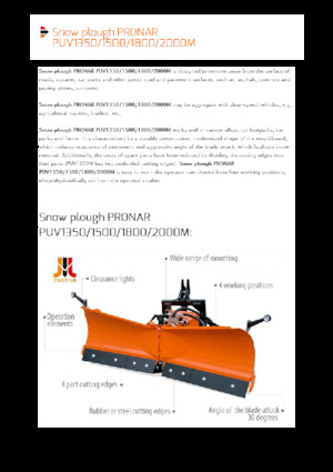 Drehklappen-Schneepflüge Pronar PUV 1350M