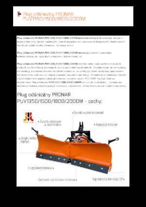 Drehklappen-Schneepflüge Pronar PUV 1500M