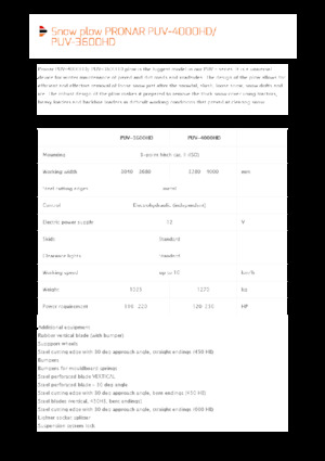 Drehklappen-Schneepflüge Pronar PUV 3600HD