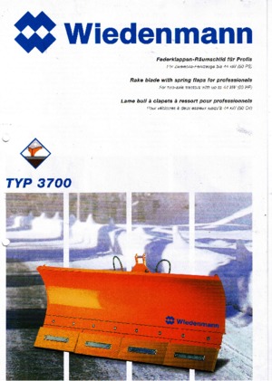 Federklappen-Schneepflüge Wiedenmann 3700