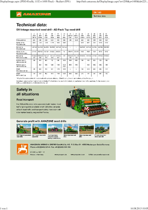 Sämaschinen Amazone D9 12000 Super