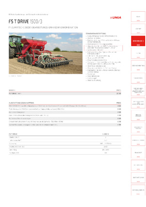 Sämaschinen Unia FS T Drive 1500/3