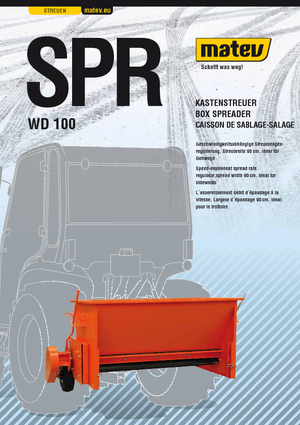 Anbau-Streugeräte Matev SPR-WD 100