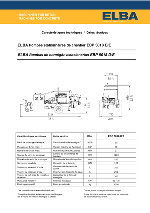 Stationäre Betonpumpen Elba EBP 5018 E